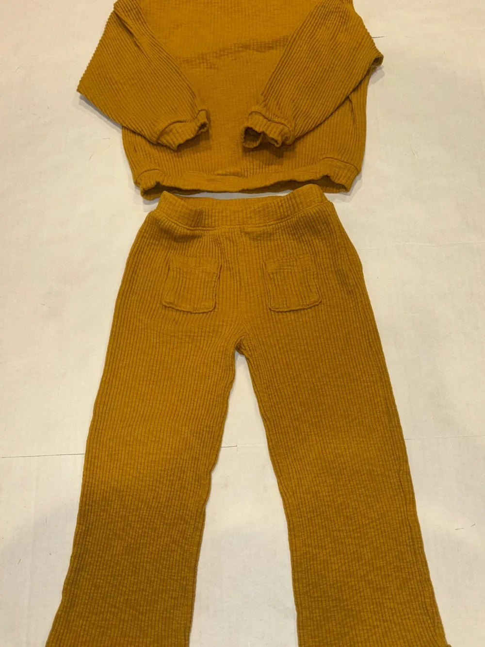 Old Navy Kids Ribbed Jogger Set - Mustard Yellow